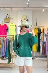 Áo nút bọc xẻ vai linen tưng premium Cói Design