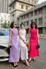 Áo gile cổ cánh én Linen tưng premium Cói Design