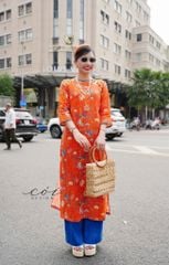 Set Áo Dài Sắc Xuân kèm quần suông Cói Design