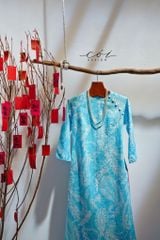 Áo dài sắc xuân Linen tưng premium Cói Design