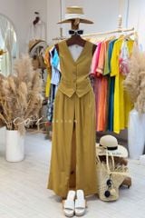 Set Gile Quần Suông Xếp Ly Linen Hàn Cói Design