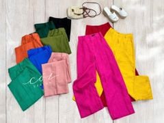 Quần suông linen tưng premium Cói Design