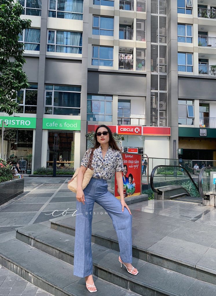 Quần suông linen tưng premium Cói Design
