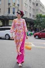 Set Áo Dài Sắc Xuân kèm quần suông Cói Design