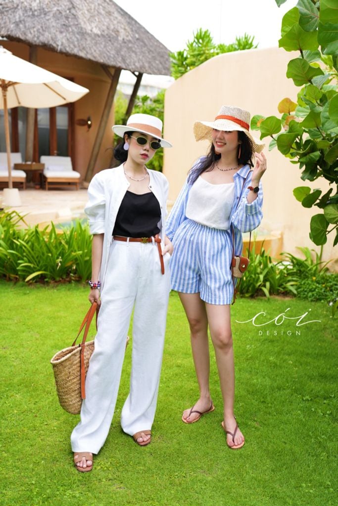 Quần short lưng thun Linen tưng premium Cói Design