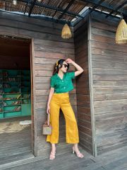 Quần suông linen lật lai Cói Design