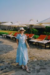 Đầm sơ mi tay ngắn form 8 mảnh Linen tưng premium Cói Design