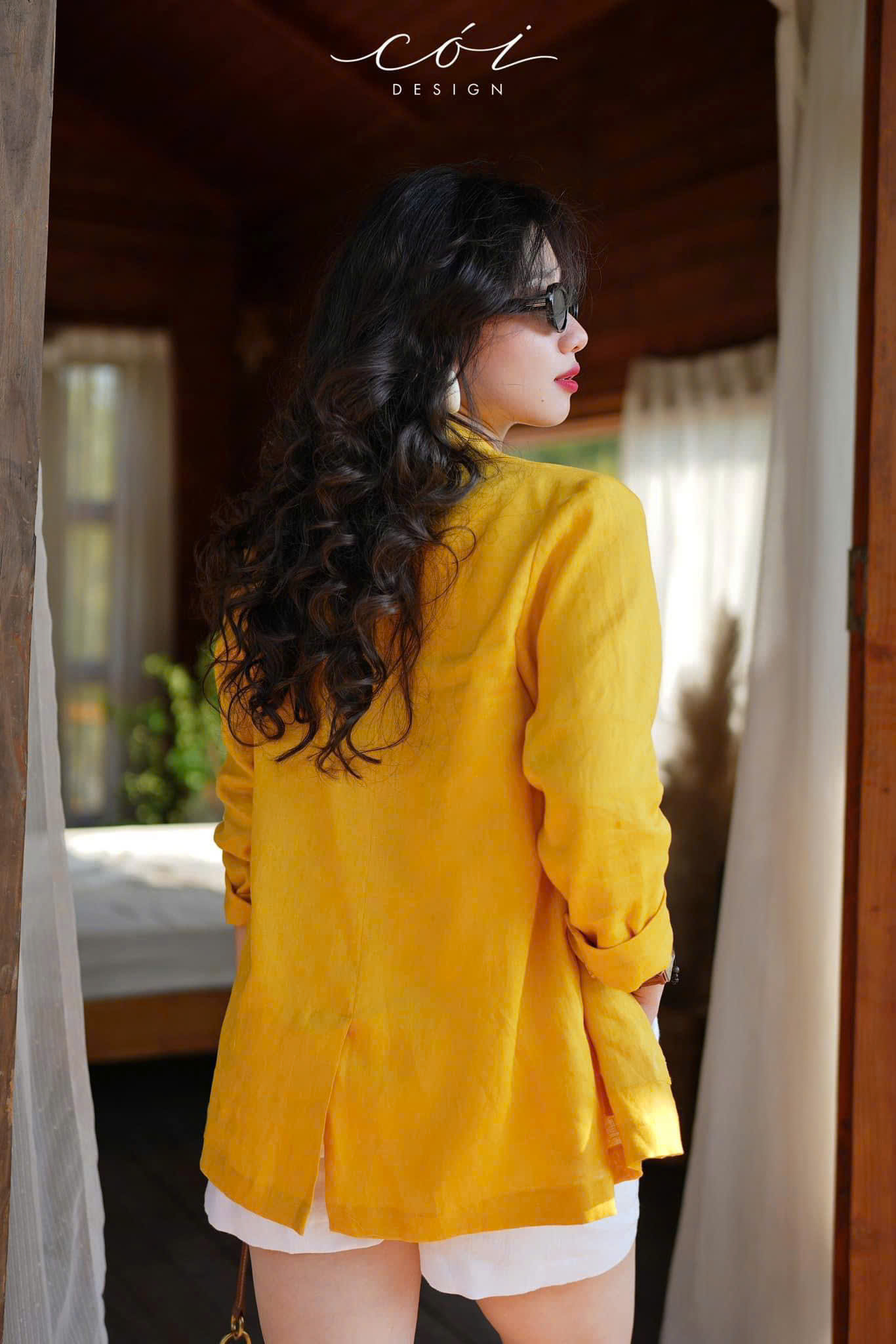 Áo blazer tay dài linen Cói Design