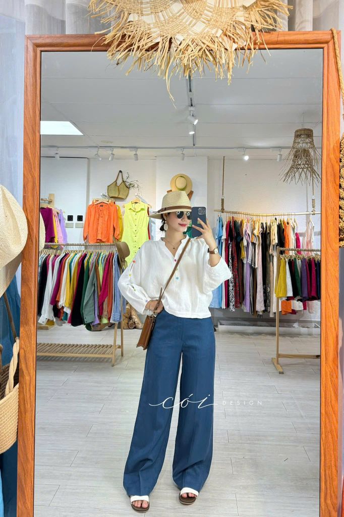 Quần suông linen tưng premium Cói Design