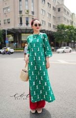 Set Áo Dài Sắc Xuân kèm quần suông Cói Design