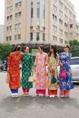 Set Áo Dài Sắc Xuân kèm quần suông Cói Design
