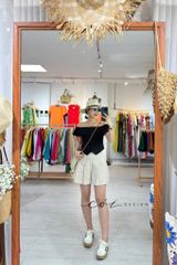 Quần short xếp ly form váy linen tưng premium Cói Design