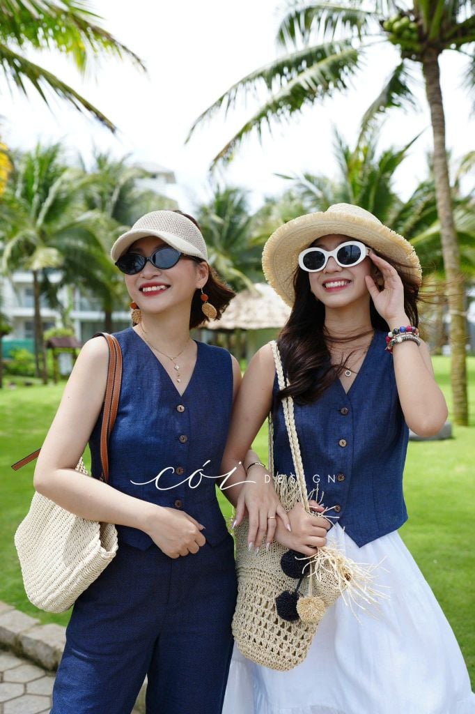 Quần suông lật lai Linen Cói Design