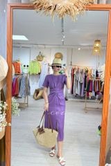 Đầm chéo eo linen tưng premium Cói Design