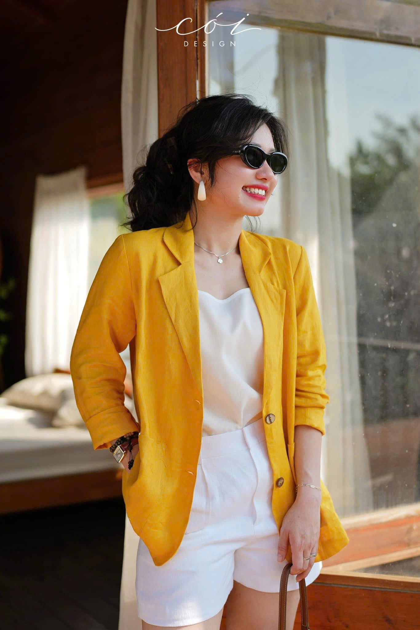 Áo blazer tay dài linen Cói Design