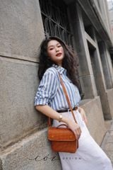 Áo sơ mi suông linen tưng premium Cói Design