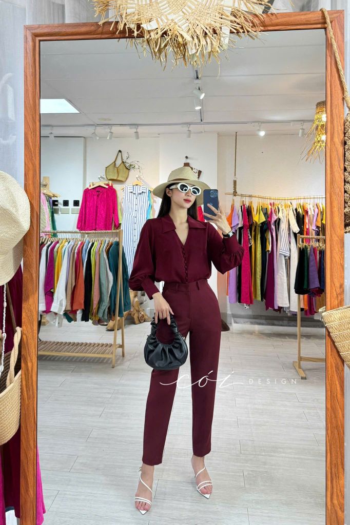 Quần ống đứng gold Cói Design