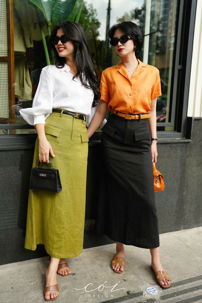 Áo sơ mi tay phồng Linen tưng premium Cói Design