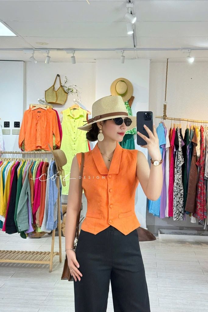 Quần suông linen tưng premium Cói Design