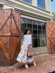 Chân váy tầng Linen tưng premium Cói Design