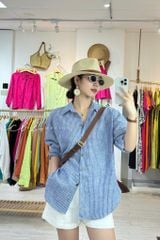 Áo sơ mi suông linen tưng premium Cói Design