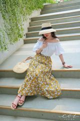 Chân váy tầng Linen tưng premium Cói Design