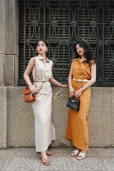 Chân váy xẻ 2 bên Linen tưng premium Cói Design