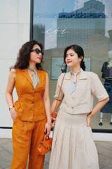 Áo gile thun eo linen tưng Cói Design