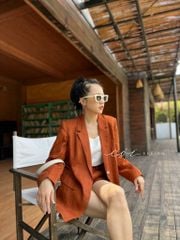 Áo blazer tay dài linen Cói Design