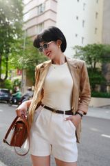 Áo blazer tay dài linen Cói Design