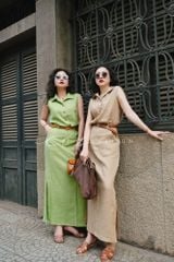 Chân váy xẻ 2 bên Linen tưng premium Cói Design