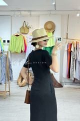 Đầm chéo eo linen tưng premium Cói Design