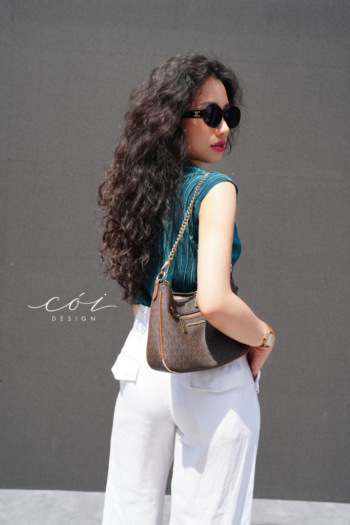 Quần suông phối nút linen tưng premium Cói Design