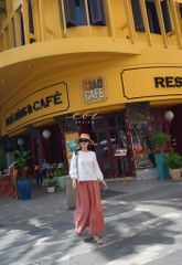 Chân váy suông lưng thun linen tưng Cói Design