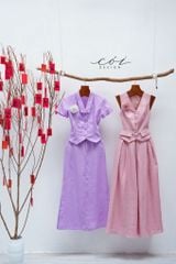 Áo cổ cánh én tay ngắn Linen tưng premium Cói Desgin
