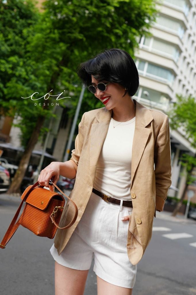 Áo blazer tay dài linen Cói Design