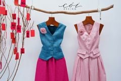 Chân váy suông lưng thun linen tưng Cói Design