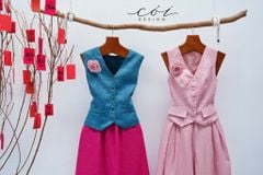 Áo gile 2 nắp túi Linen tưng premium Cói Design