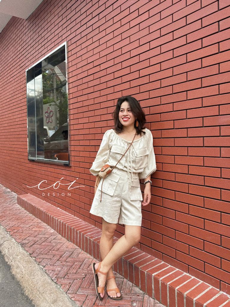 Set short túi hộp linen hàn Cói Design