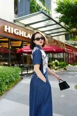 Đầm sơ mi tay ngắn Linen tưng premium Cói Design