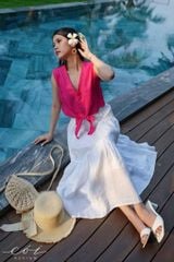 Chân váy tầng Linen tưng premium Cói Design