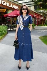Đầm sơ mi tay ngắn Linen tưng premium Cói Design