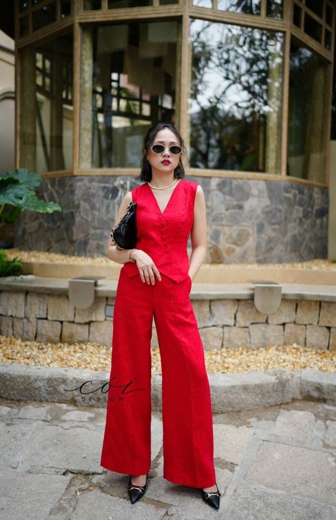 Quần suông ly giữa Linen tưng premium Cói Design