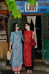 Set Áo Dài Sắc Xuân kèm quần suông Cói Design