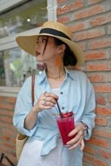 Áo sơ mi suông linen tưng premium Cói Design