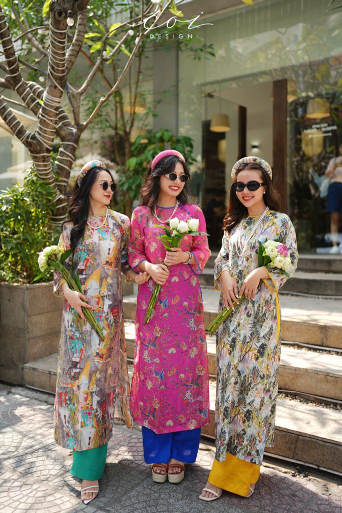Áo Dài Sắc Xuân Bên Thềm Cói Design