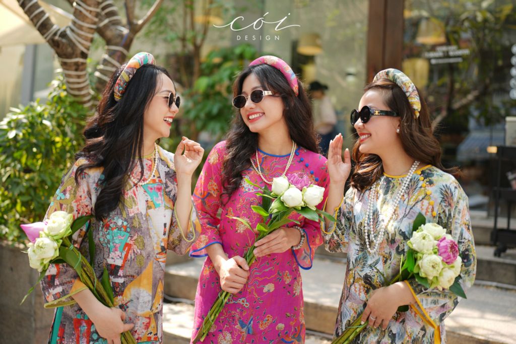 Áo Dài Sắc Xuân Bên Thềm Cói Design