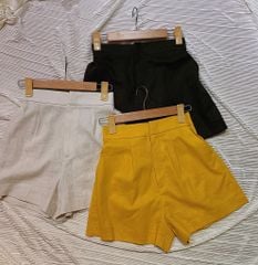 Quần short xếp ly linen Cói Design