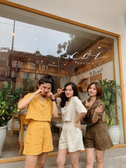 Quần short xếp ly linen Cói Design