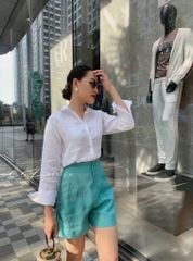 Quần short xếp ly linen Cói Design